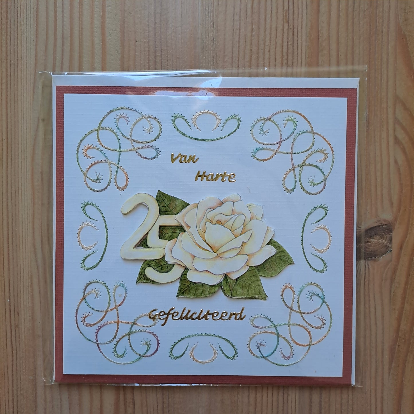 Wenskaart 25 jaar getrouwd