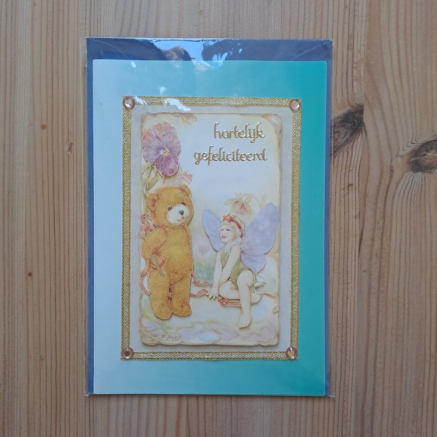 Wenskaart-hartelijk gefeliciteerd