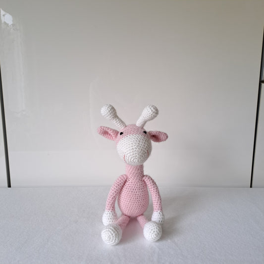 Giraffe roze knuffel