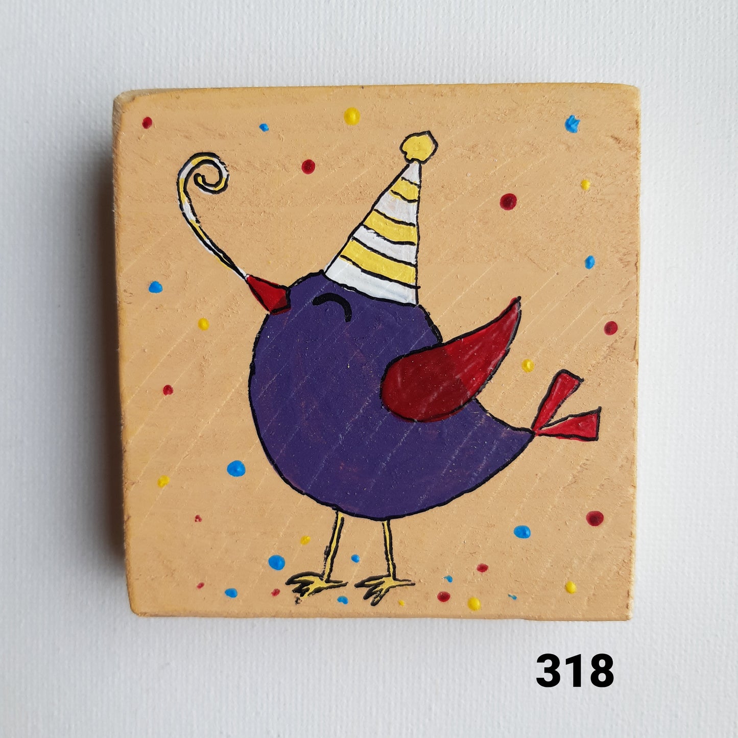 Vogel schilderijtje feest