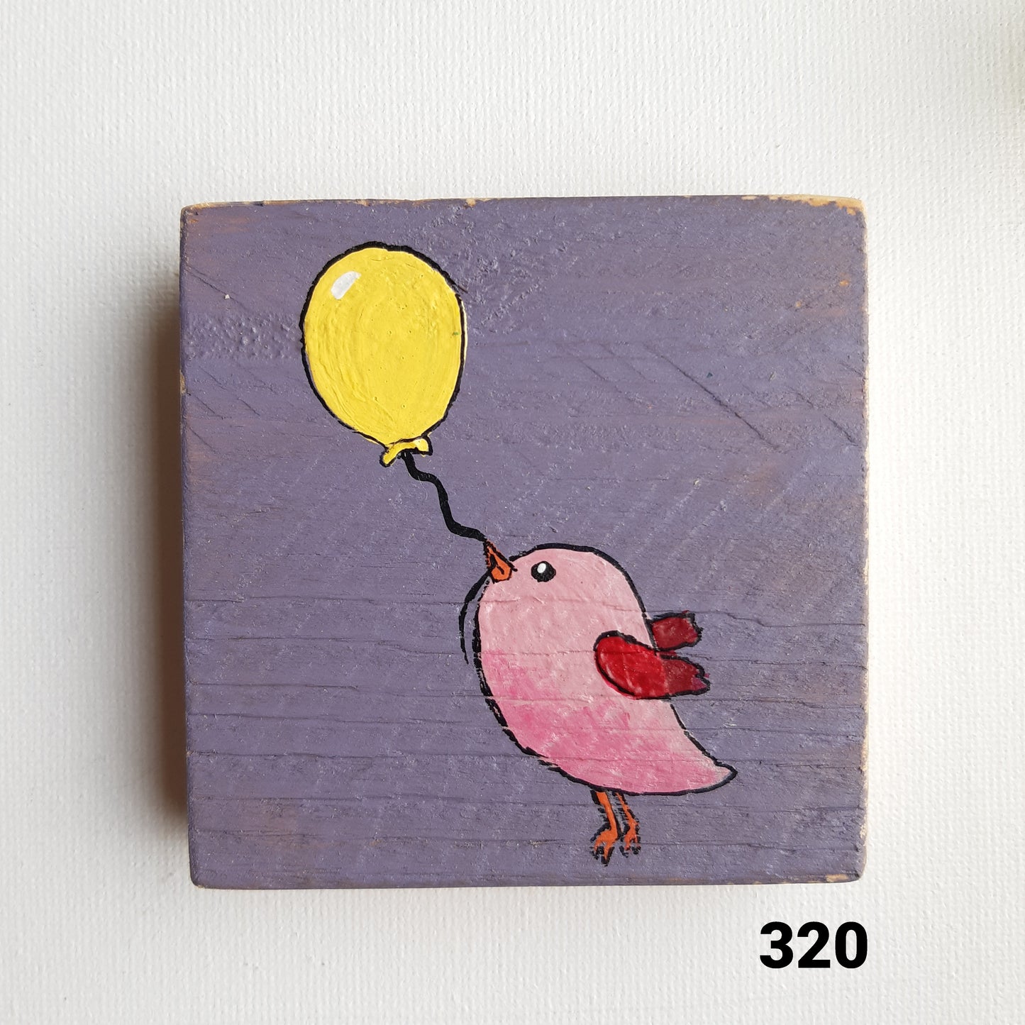 Vogel schilderijtje ballon