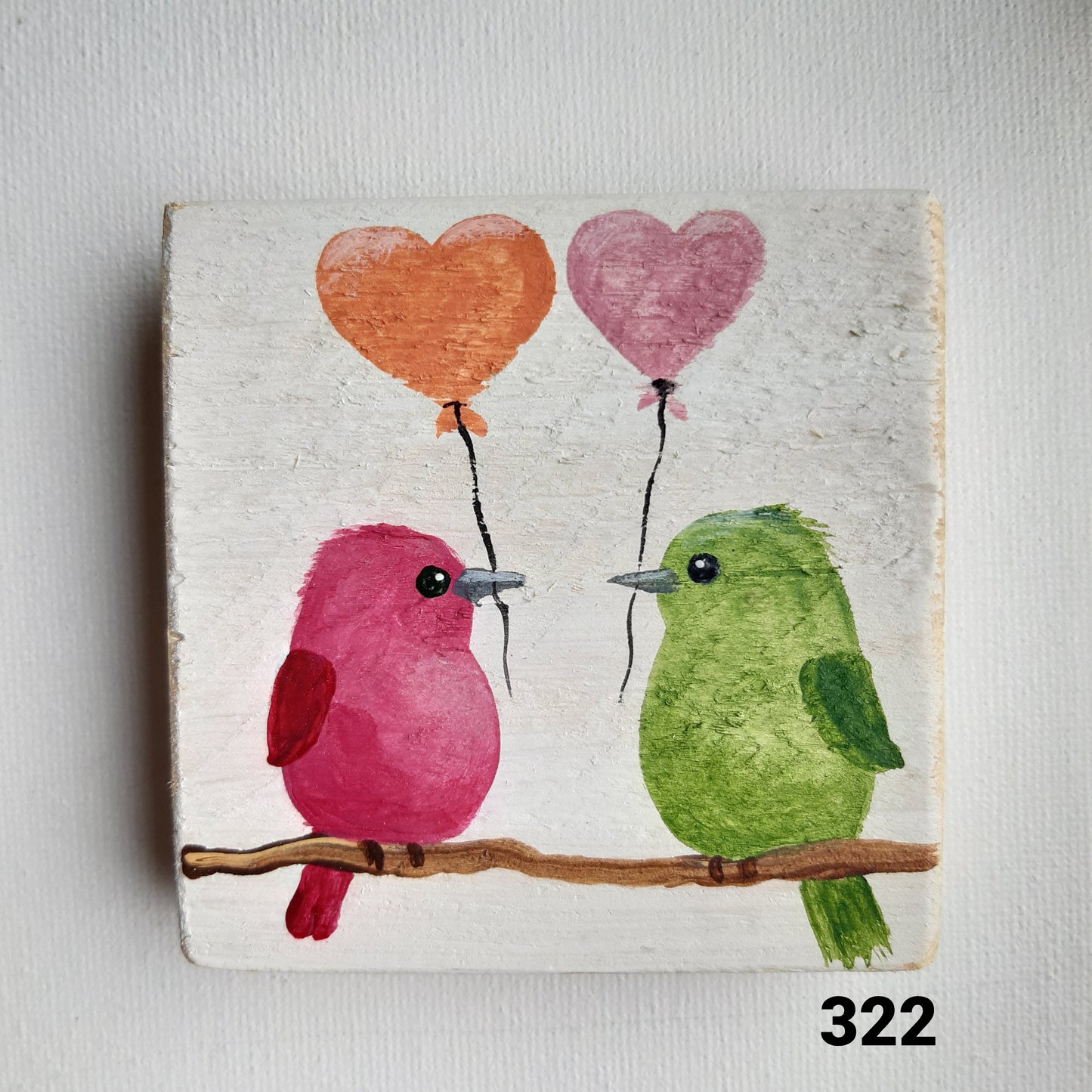 Vogel schilderijtje verliefd