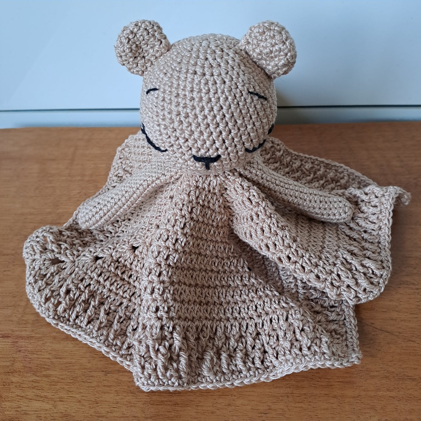 Knuffeldoekjes beer met rammelaar