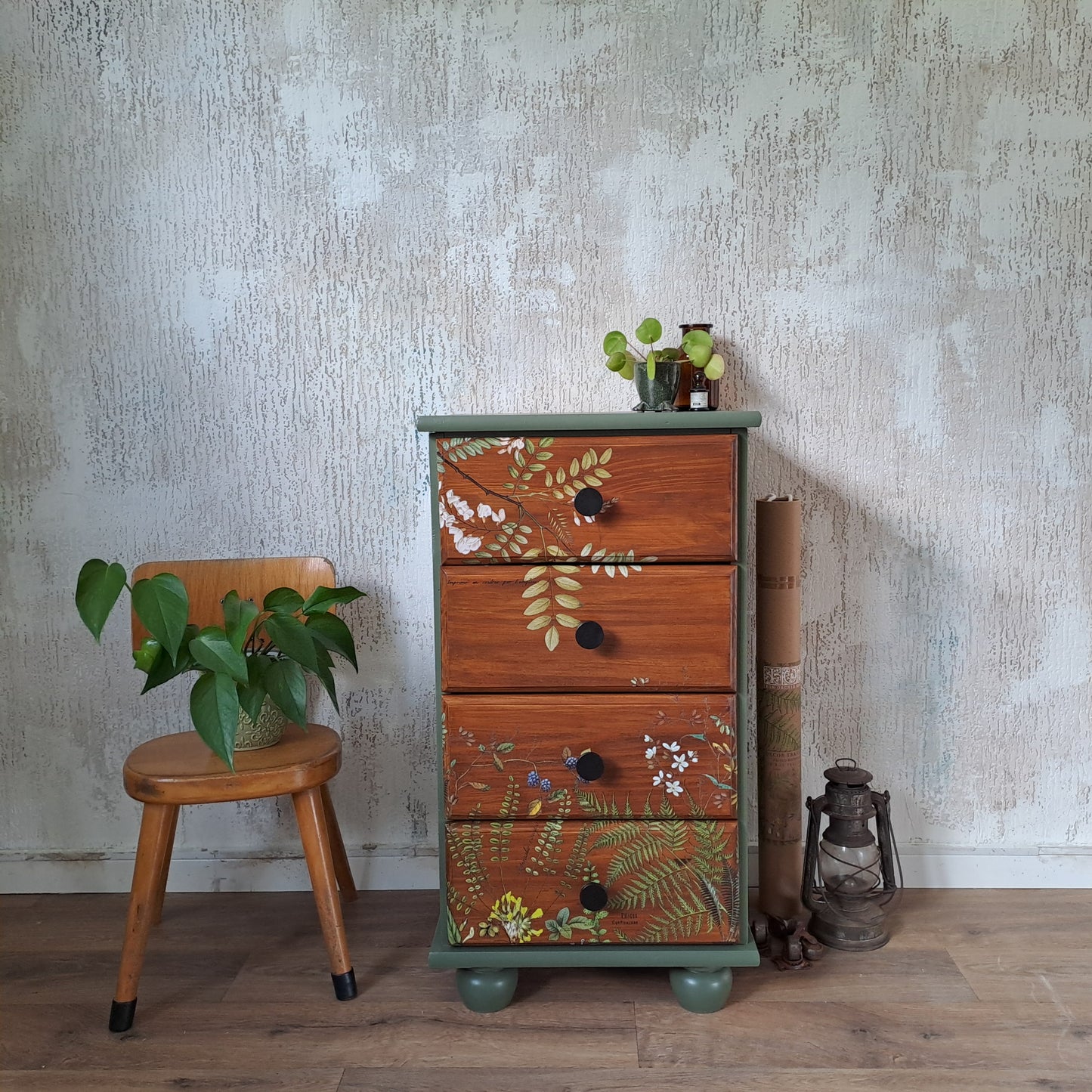 Nachtkastje groen botanisch