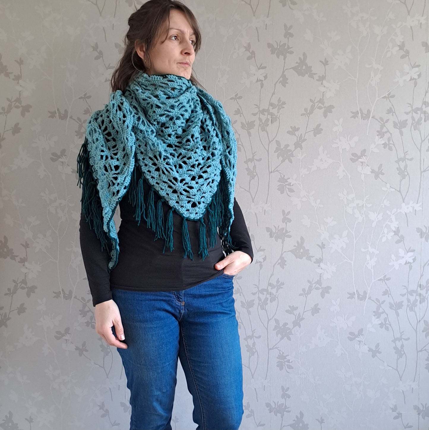 Omslagdoek bloempatroon