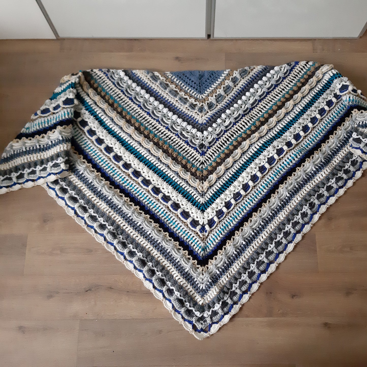 Omslagdoek kleurrijk - multi & blauw