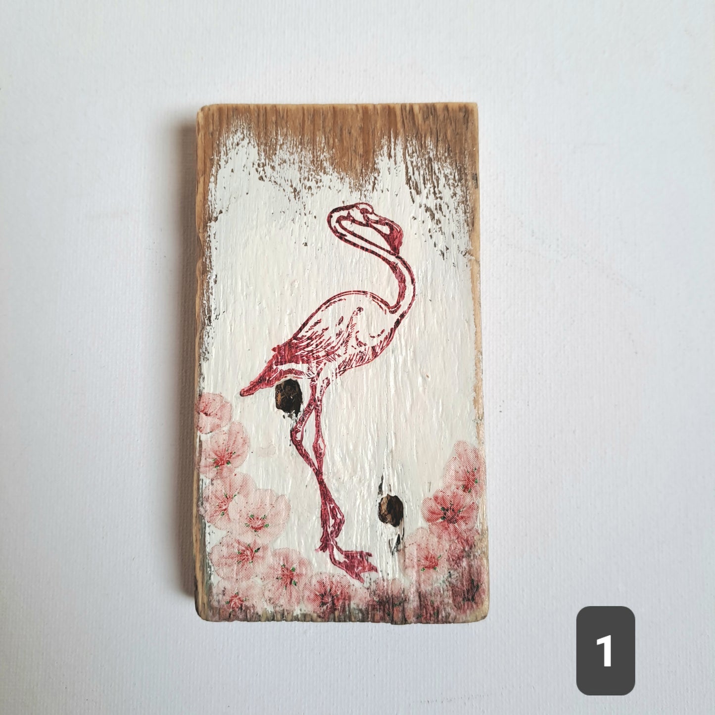 Vogel schilderijtjes Flamingo