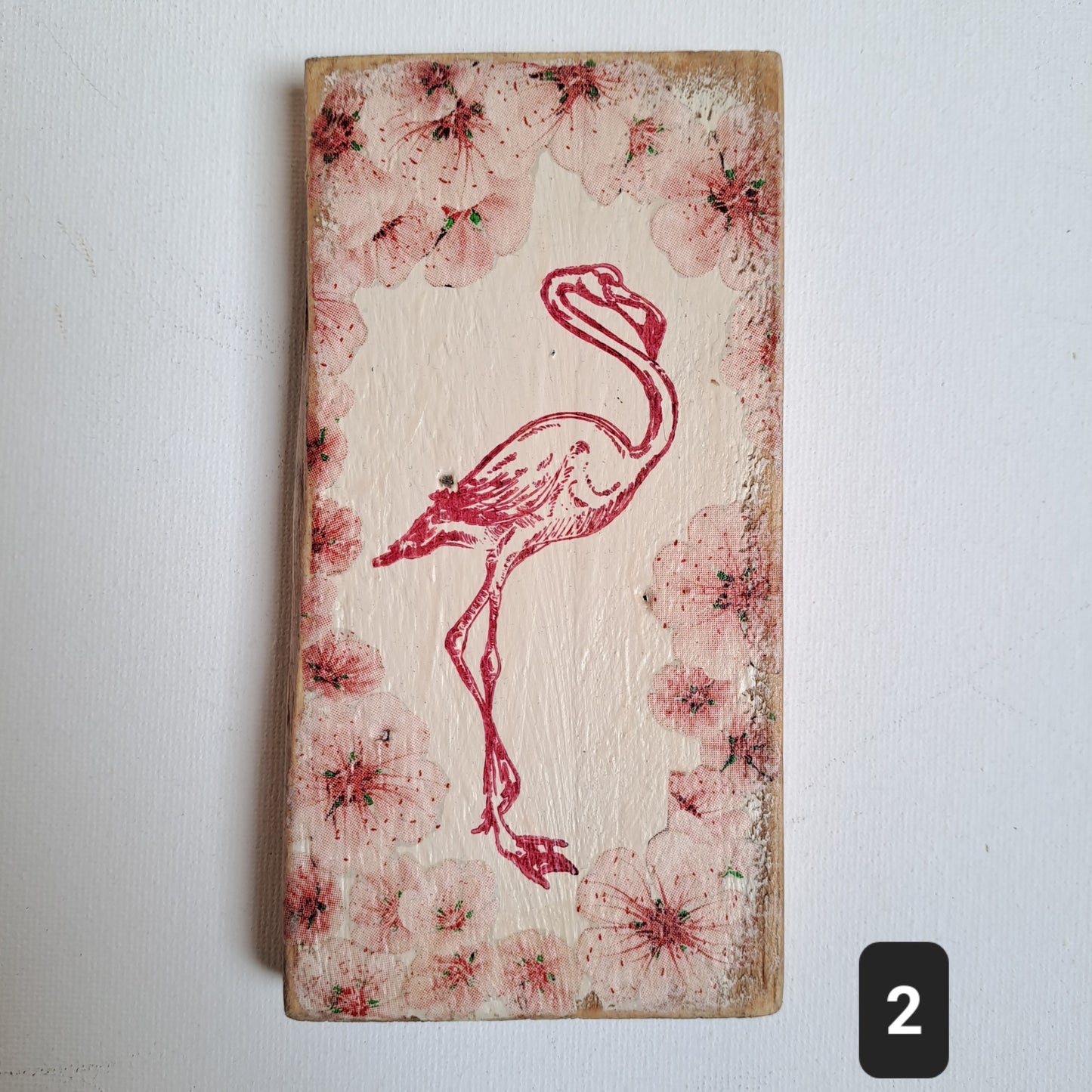 Vogel schilderijtjes Flamingo