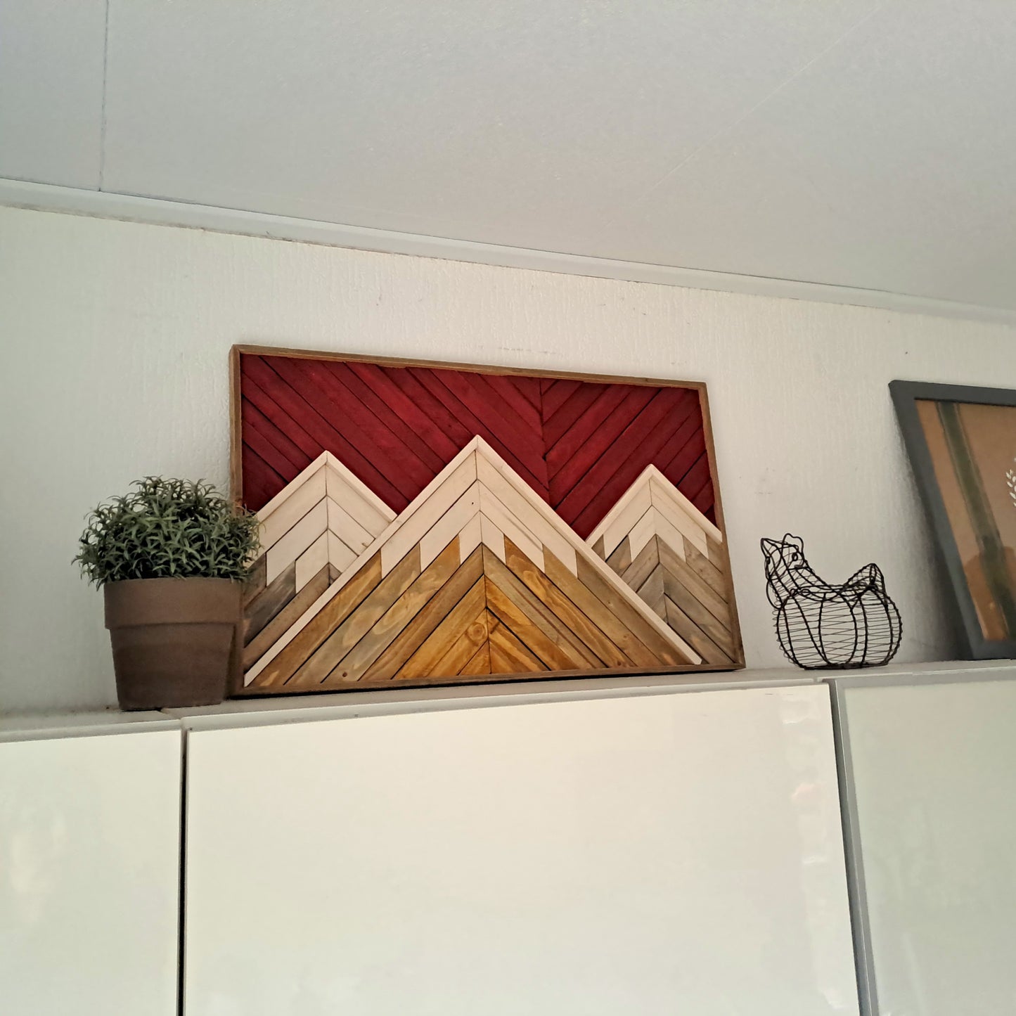 Wanddecoratie Mountain view div. kleuren