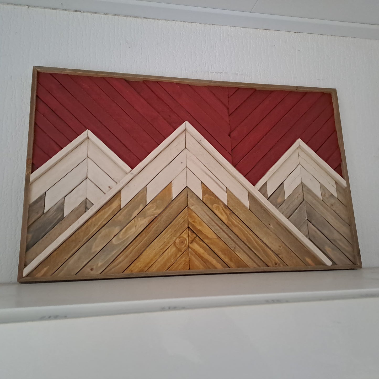 Wanddecoratie Mountain view div. kleuren