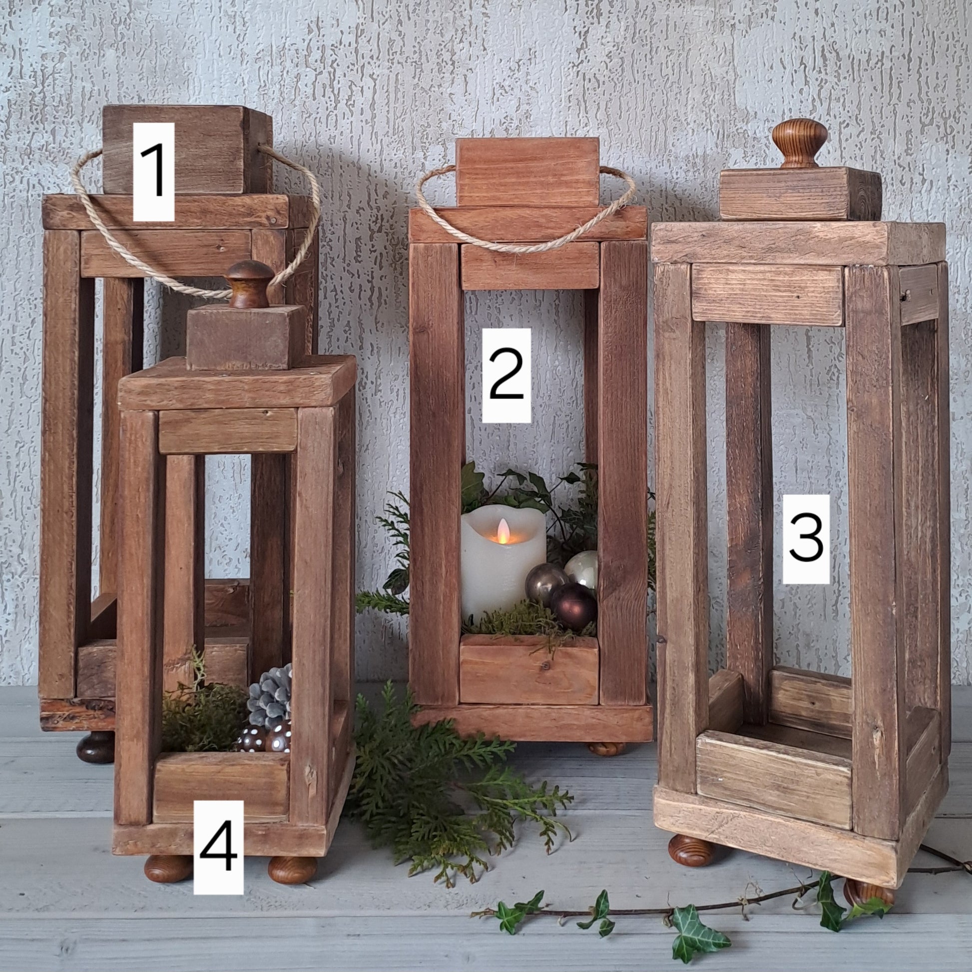 Houten lantaarns decoratie