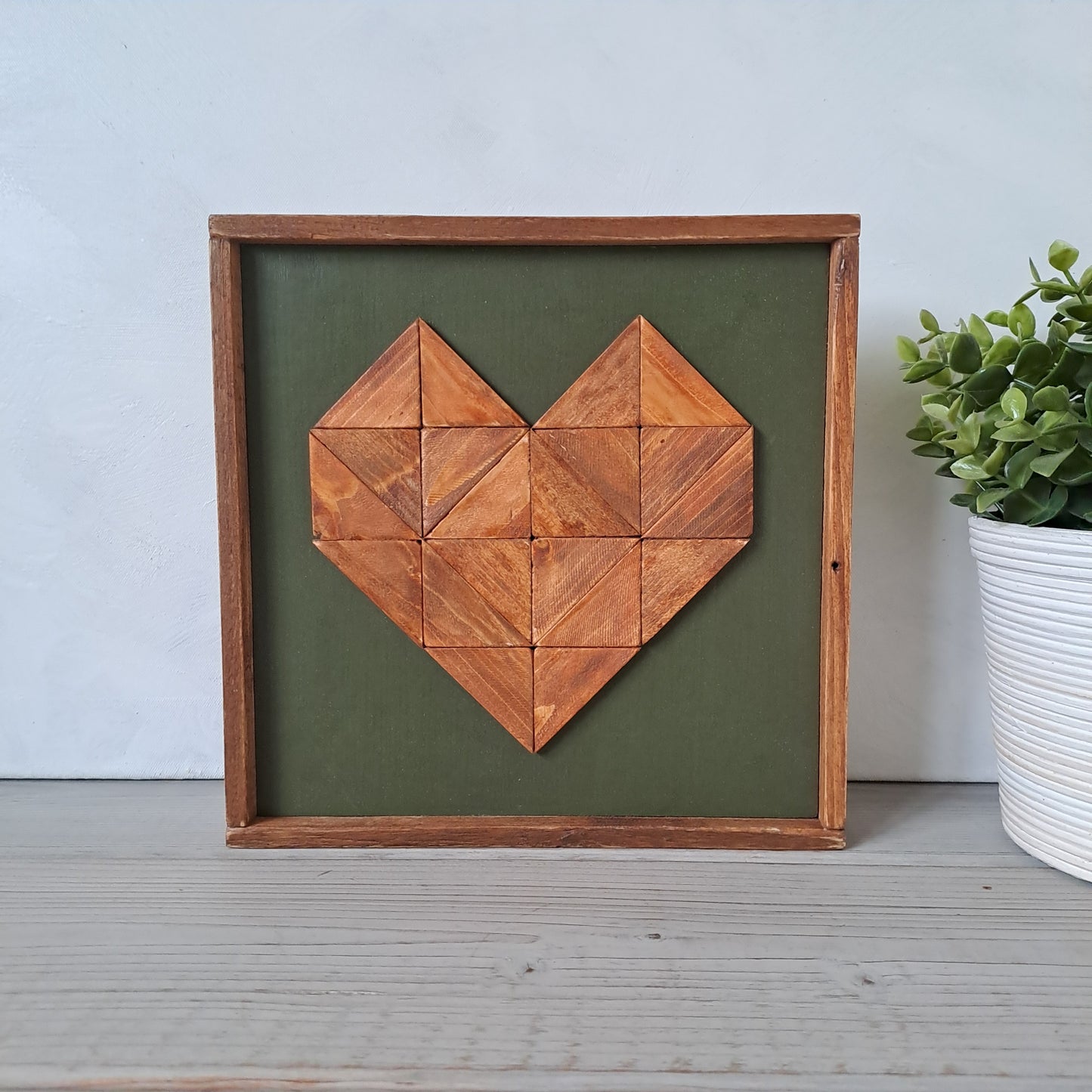 Houten decoratie hart
