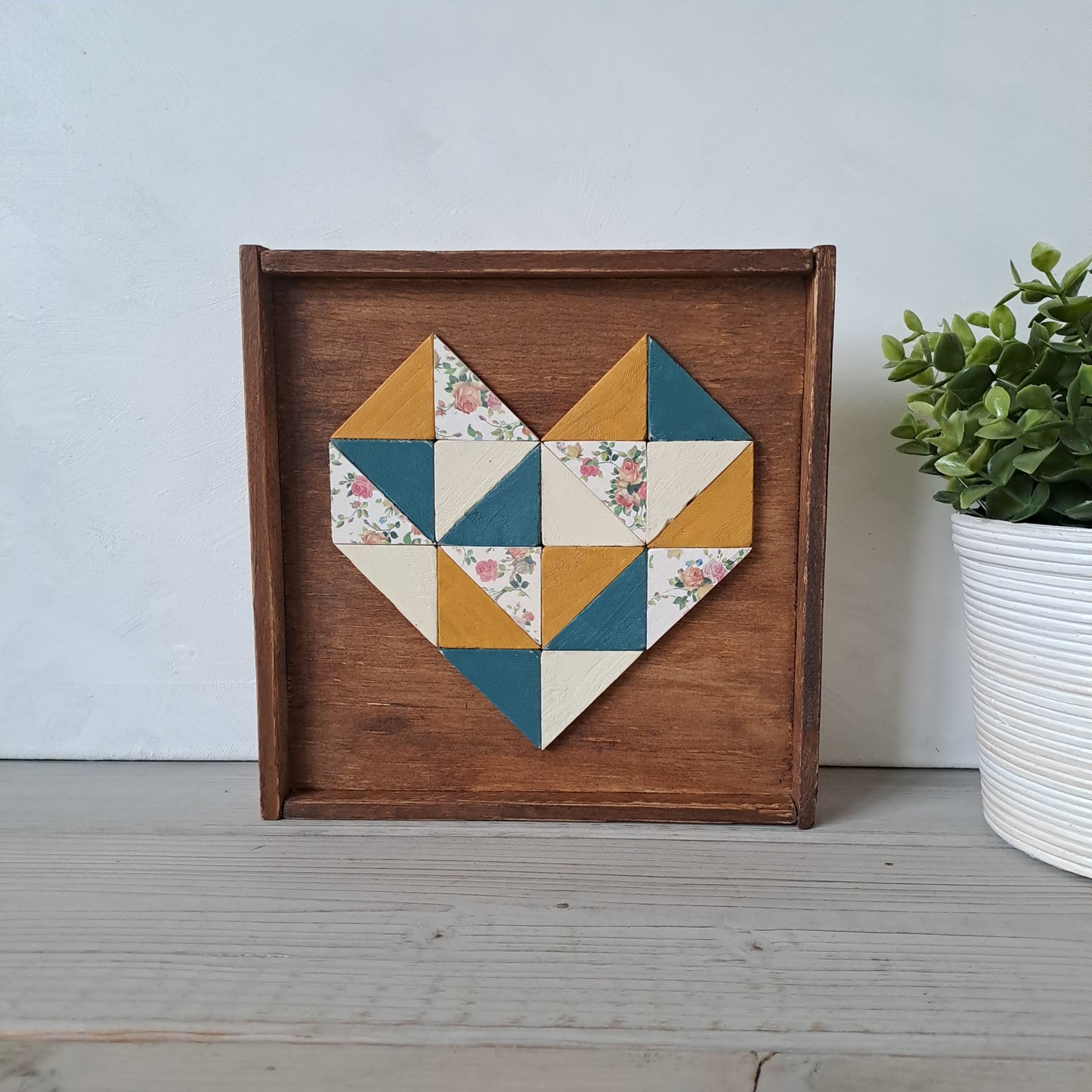 Houten decoratie hart