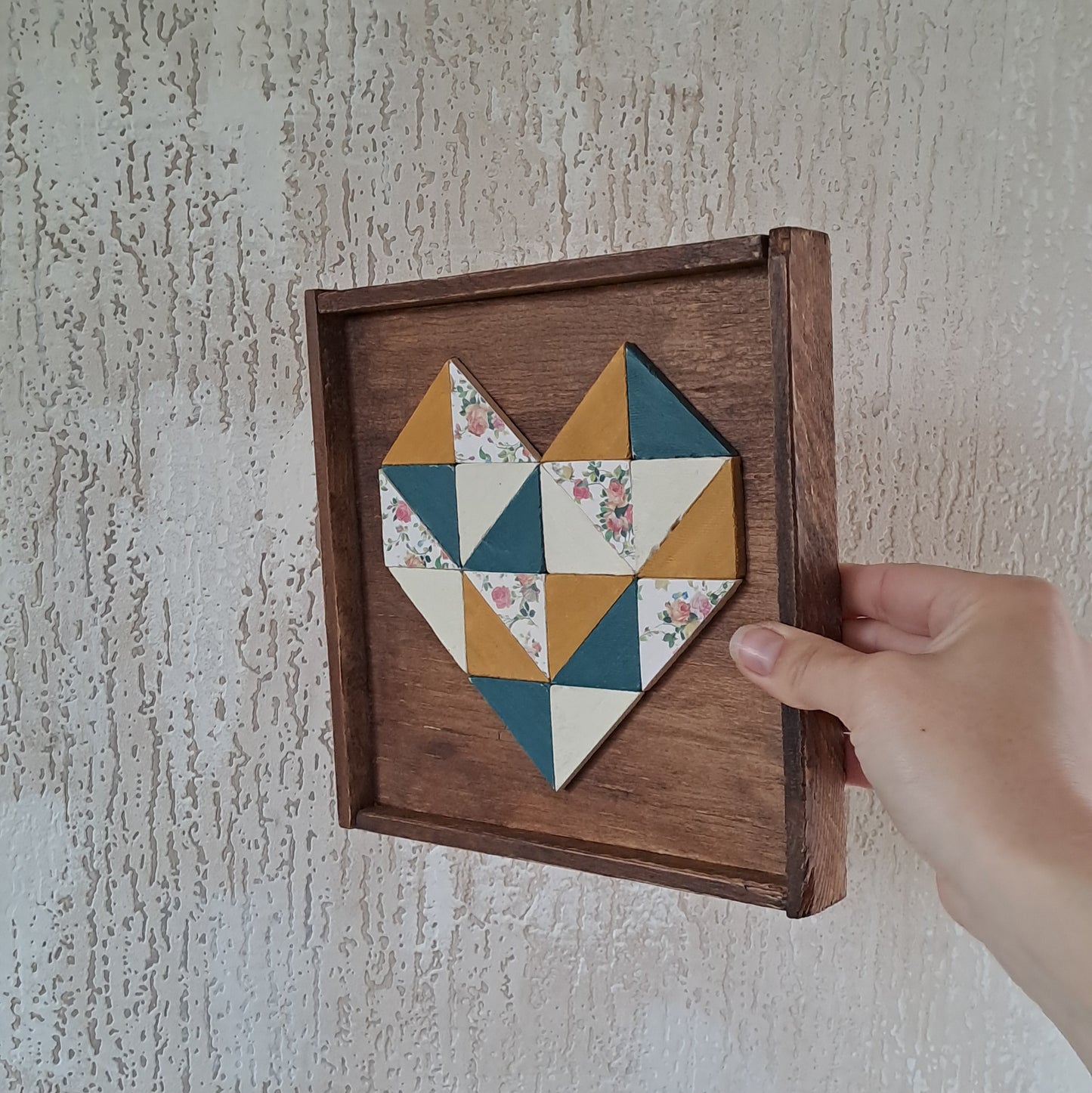 Houten decoratie hart