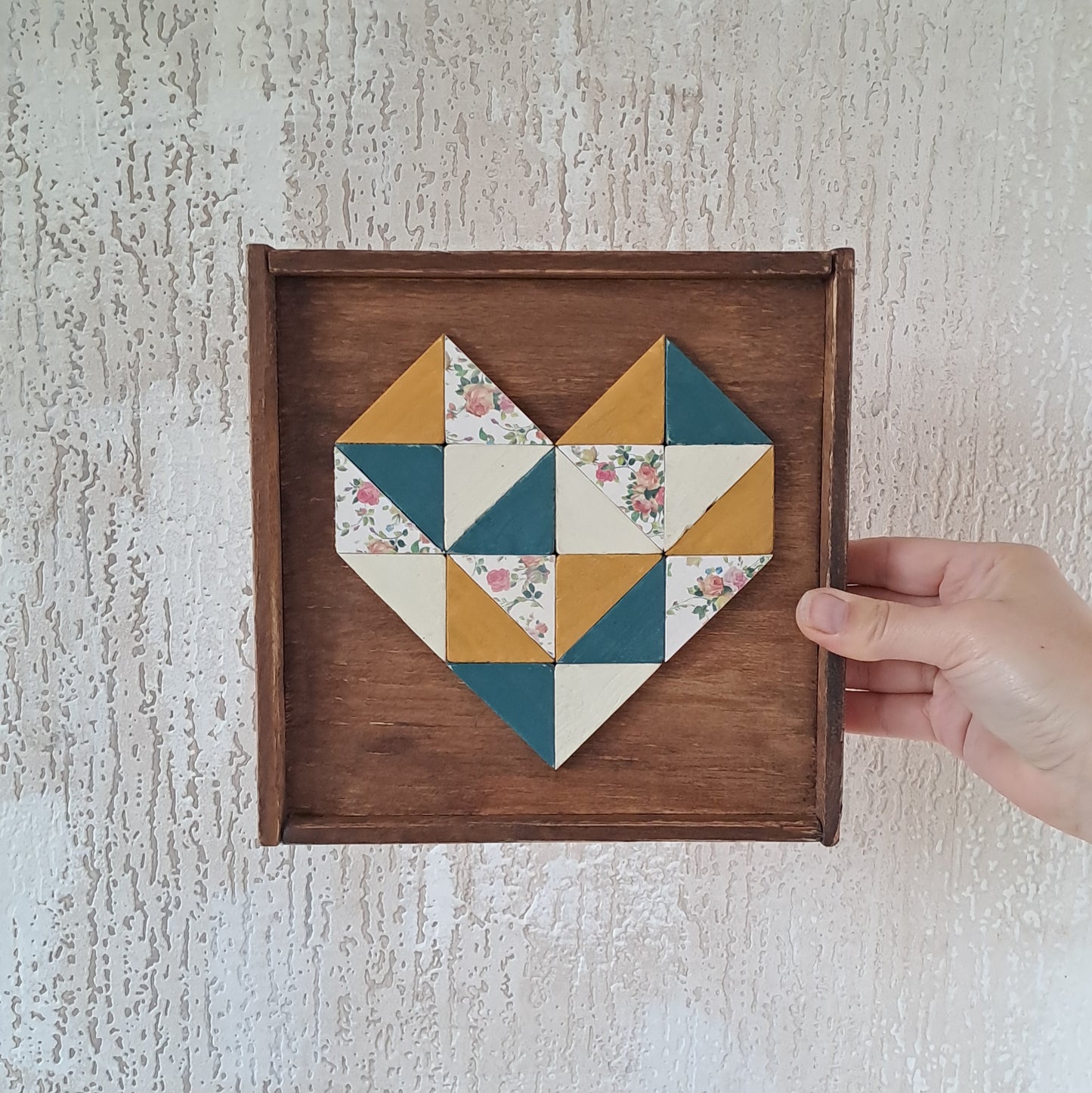 Houten decoratie hart