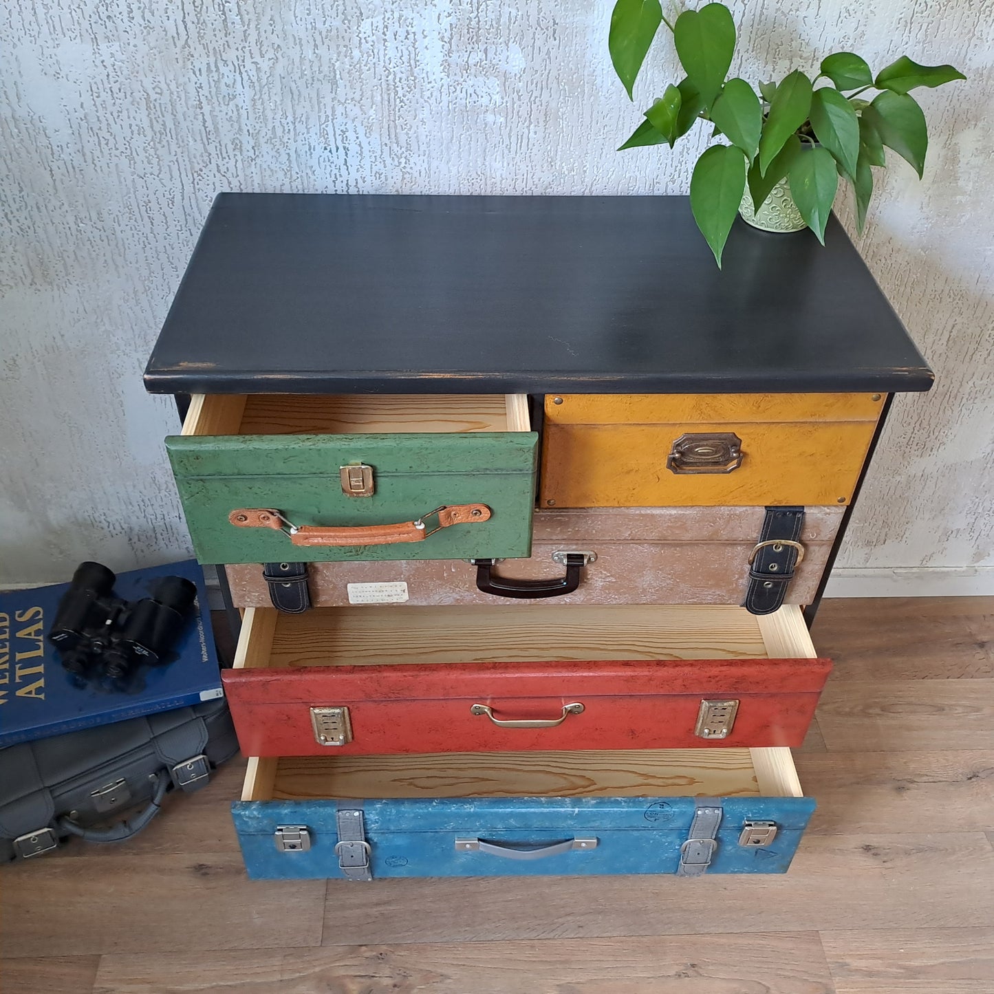 Ladekast in kofferlook