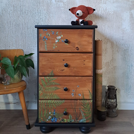 Botanisch ladekastje zwart