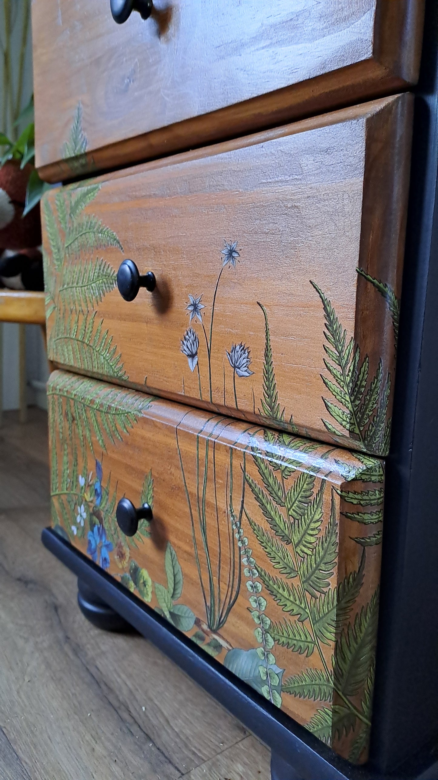 Botanisch ladekastje zwart