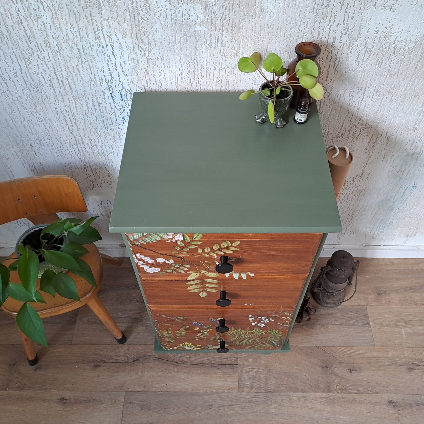 Nachtkastje groen botanisch