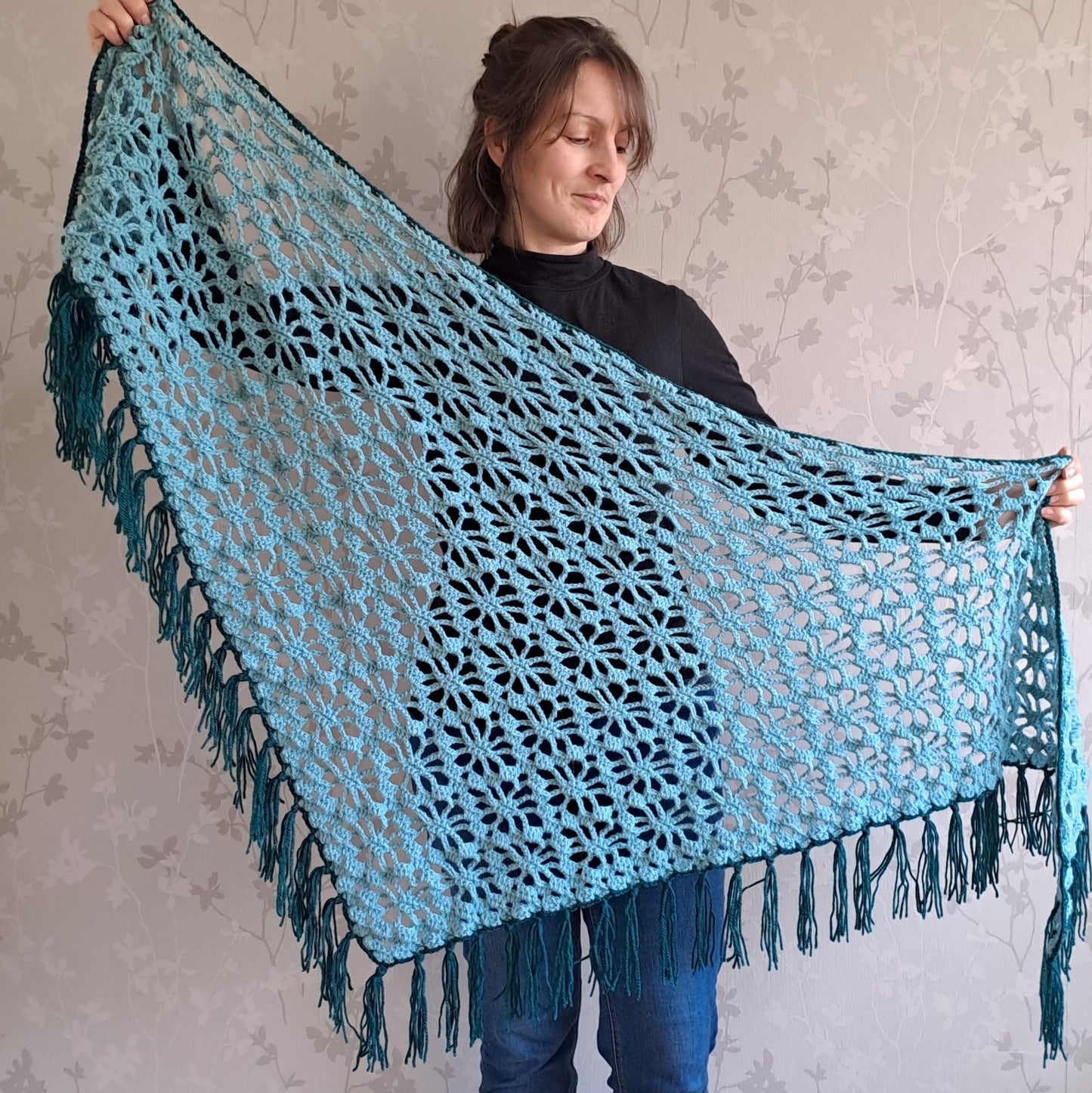 Omslagdoek bloempatroon