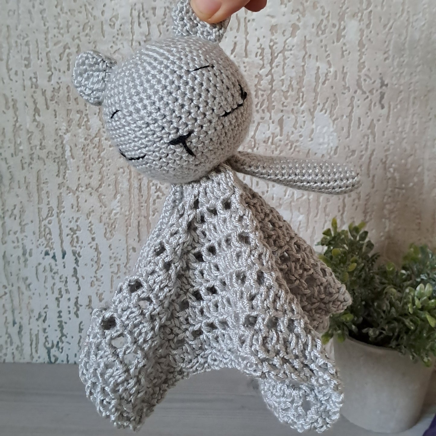 Knuffeldoekjes beer met rammelaar