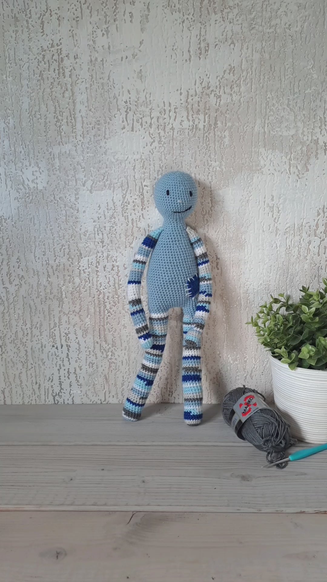 Gehaakte-pop restjes haken crochet yarn